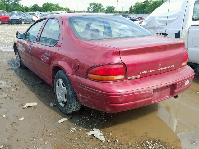 1B3EJ46X6VN576511 - 1997 DODGE STRATUS MAROON photo 3