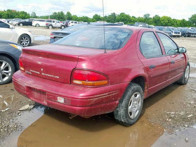 1B3EJ46X6VN576511 - 1997 DODGE STRATUS MAROON photo 4