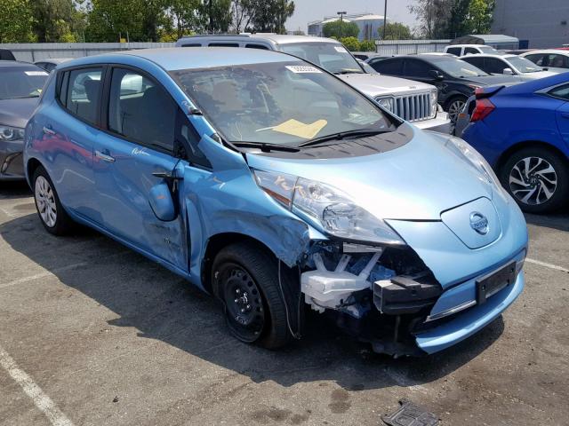 1N4AZ0CPXFC324640 - 2015 NISSAN LEAF S BLUE photo 1