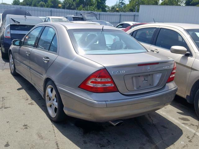 WDBRF40J05F585347 - 2005 MERCEDES-BENZ C 230K SPO SILVER photo 3