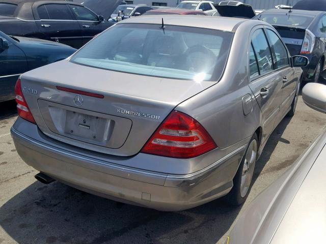 WDBRF40J05F585347 - 2005 MERCEDES-BENZ C 230K SPO SILVER photo 4