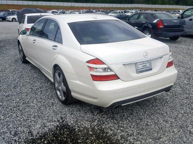 WDDNG71X09A271918 - 2009 MERCEDES-BENZ S 550 WHITE photo 3