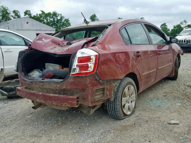 3N1AB61E48L705736 - 2008 NISSAN SENTRA 2.0 MAROON photo 4