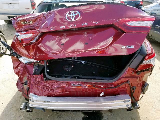 4T1BZ1HK9JU506202 - 2018 TOYOTA CAMRY XSE RED photo 9