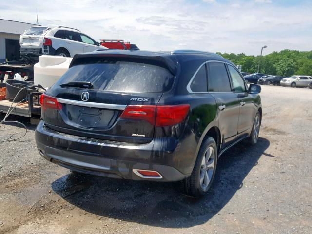 5FRYD4H2XEB021935 - 2014 ACURA MDX BLACK photo 4