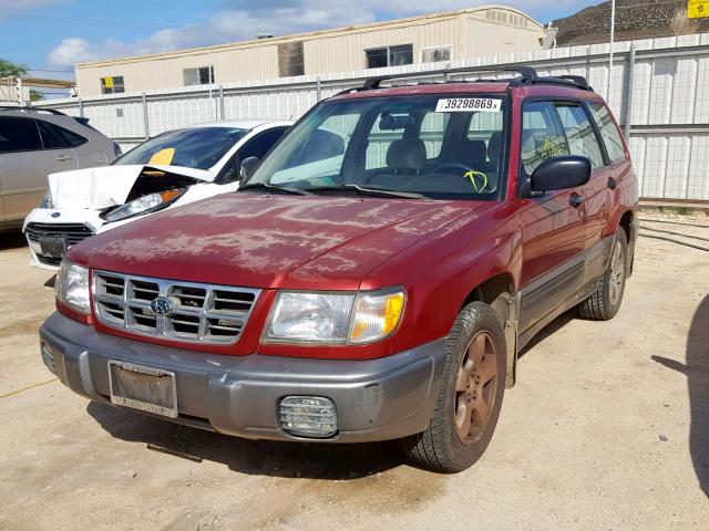 JF1SF6555WH753408 - 1998 SUBARU FORESTER S RED photo 2