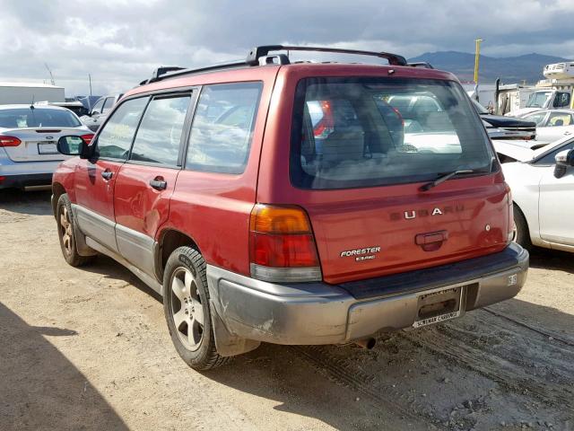 JF1SF6555WH753408 - 1998 SUBARU FORESTER S RED photo 3