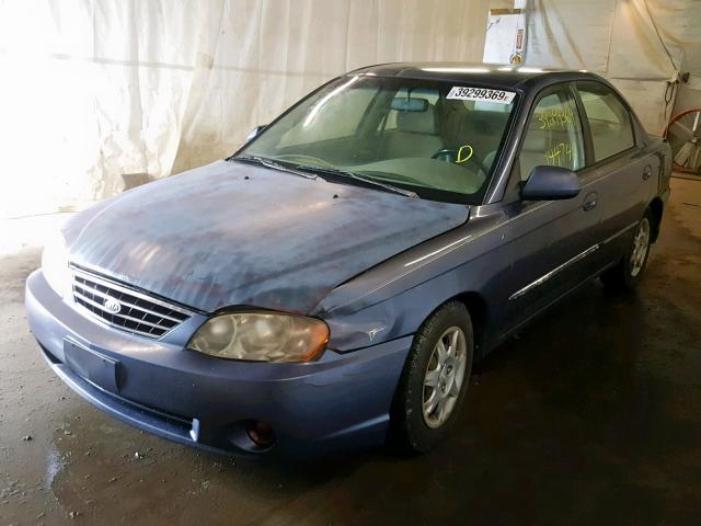 KNAFB121935231144 - 2003 KIA SPECTRA BA BLUE photo 2