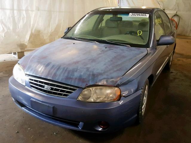 KNAFB121935231144 - 2003 KIA SPECTRA BA BLUE photo 9