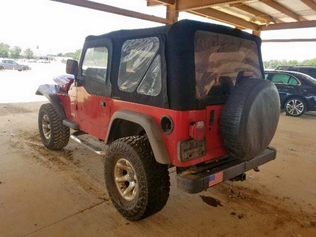 1J4FY19S5VP483345 - 1997 JEEP WRANGLER / RED photo 3