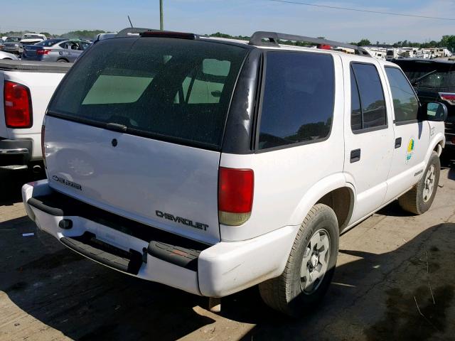 1GNDT13X53K147809 - 2003 CHEVROLET BLAZER WHITE photo 4