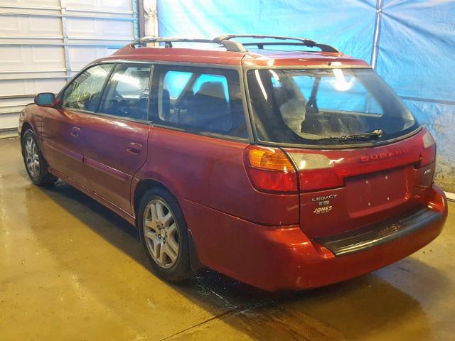 4S3BH635536306429 - 2003 SUBARU LEGACY L RED photo 3