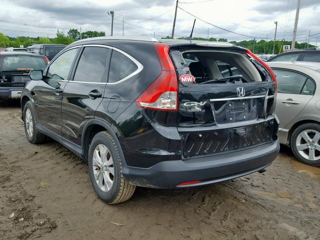 2HKRM4H70EH608423 - 2014 HONDA CR-V EXL BLACK photo 3