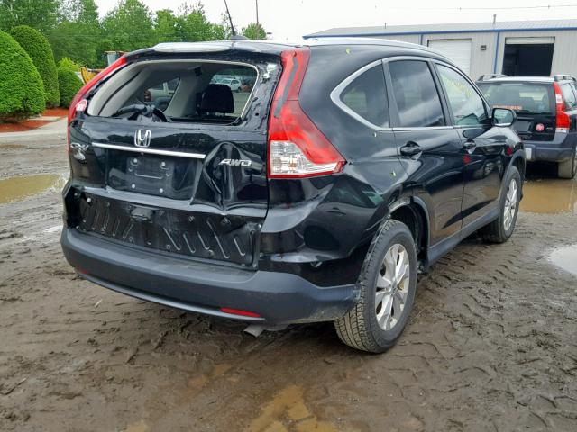 2HKRM4H70EH608423 - 2014 HONDA CR-V EXL BLACK photo 4