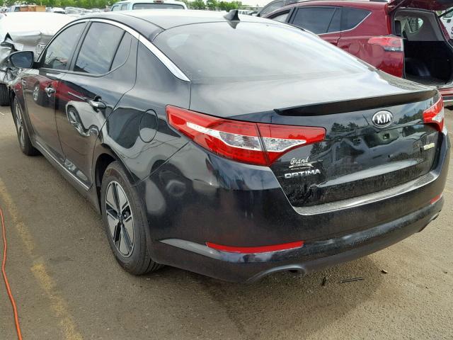 KNAGM4AD2C5028043 - 2012 KIA OPTIMA HYB BLACK photo 3