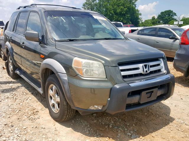 2HKYF18516H519884 - 2006 HONDA PILOT EX GREEN photo 1