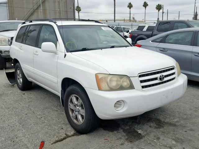 JTEGF21A030090461 - 2003 TOYOTA HIGHLANDER WHITE photo 1