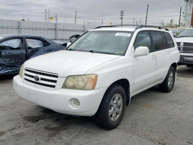 JTEGF21A030090461 - 2003 TOYOTA HIGHLANDER WHITE photo 2