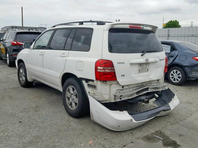 JTEGF21A030090461 - 2003 TOYOTA HIGHLANDER WHITE photo 3