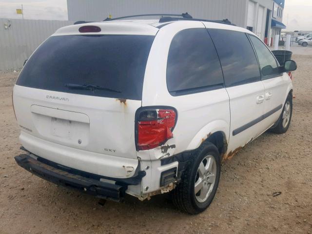 1D4GP45R75B215222 - 2005 DODGE CARAVAN SX WHITE photo 4