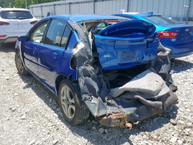 1G8AL52F03Z157984 - 2003 SATURN ION LEVEL BLUE photo 3