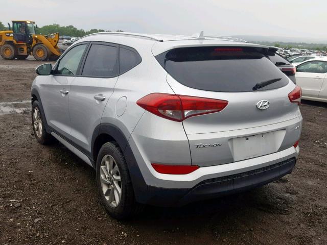 KM8J3CA44JU601836 - 2018 HYUNDAI TUCSON SEL SILVER photo 3