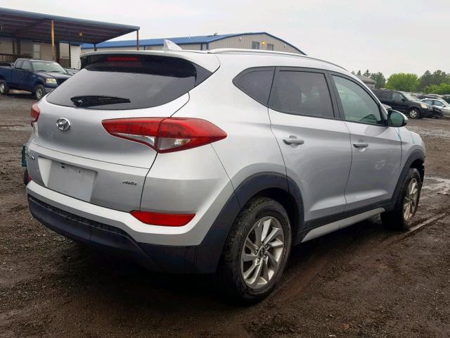 KM8J3CA44JU601836 - 2018 HYUNDAI TUCSON SEL SILVER photo 4