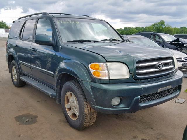 5TDBT48A22S133587 - 2002 TOYOTA SEQUOIA LI GREEN photo 1