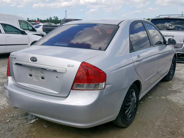 KNAFE221495589080 - 2009 KIA SPECTRA EX SILVER photo 4