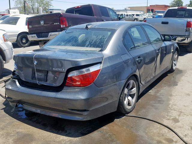 WBANE53556CK78327 - 2006 BMW 525 I BLUE photo 4