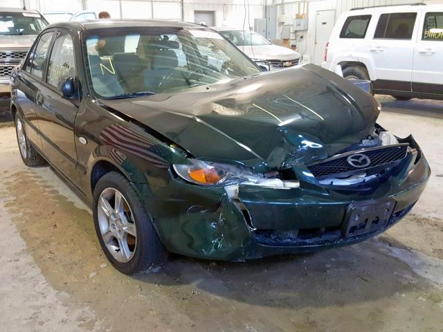 JM1BJ225330204208 - 2003 MAZDA PROTEGE DX GREEN photo 1