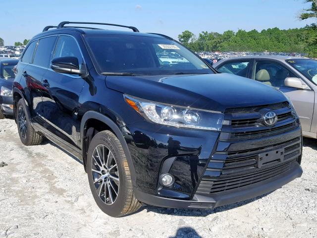 5TDJZRFH6JS553844 - 2018 TOYOTA HIGHLANDER BLACK photo 1