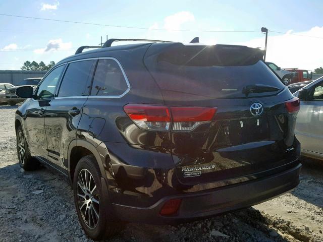 5TDJZRFH6JS553844 - 2018 TOYOTA HIGHLANDER BLACK photo 3