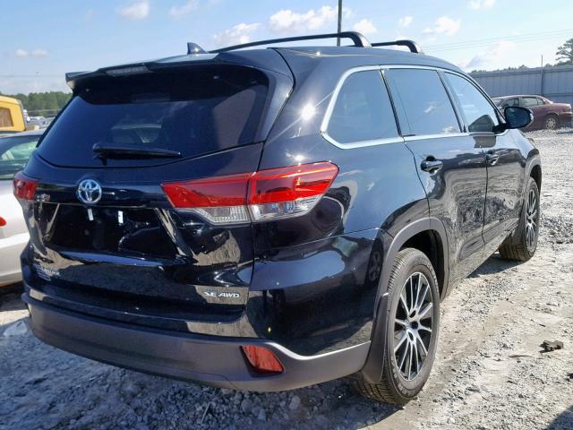 5TDJZRFH6JS553844 - 2018 TOYOTA HIGHLANDER BLACK photo 4