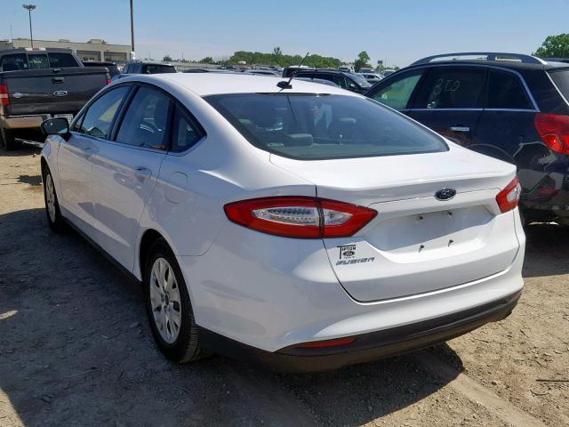 1FA6P0G73E5385904 - 2014 FORD FUSION S WHITE photo 3