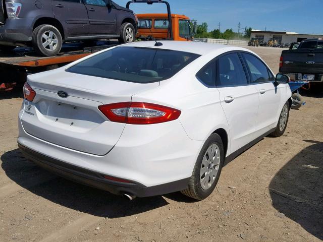 1FA6P0G73E5385904 - 2014 FORD FUSION S WHITE photo 4