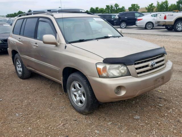 JTEGD21A040085851 - 2004 TOYOTA HIGHLANDER GOLD photo 1