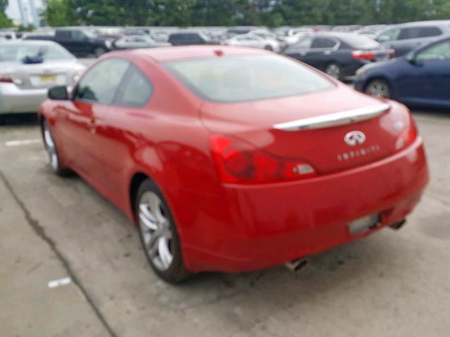 JN1CV6EL7AM152584 - 2010 INFINITI G37 RED photo 3