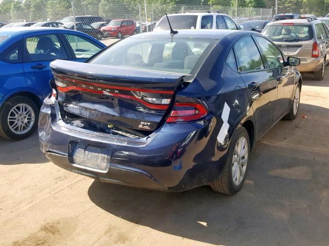 1C3CDFBB5ED913862 - 2014 DODGE DART SXT BLUE photo 4