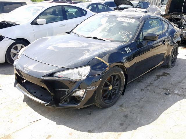 JF1ZNAA10D2729993 - 2013 TOYOTA SCION FR-S BLACK photo 2