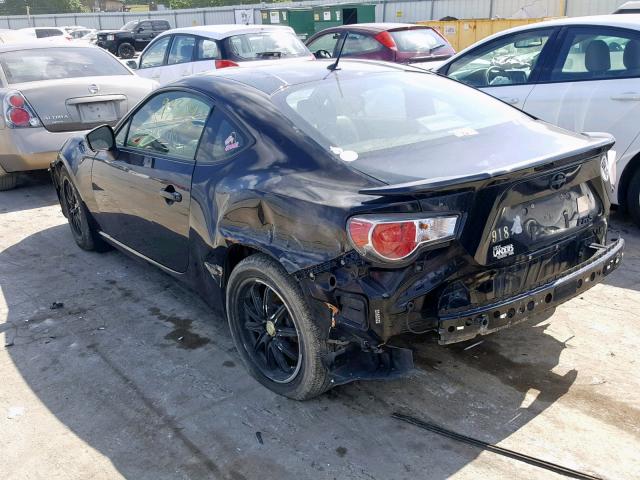 JF1ZNAA10D2729993 - 2013 TOYOTA SCION FR-S BLACK photo 3