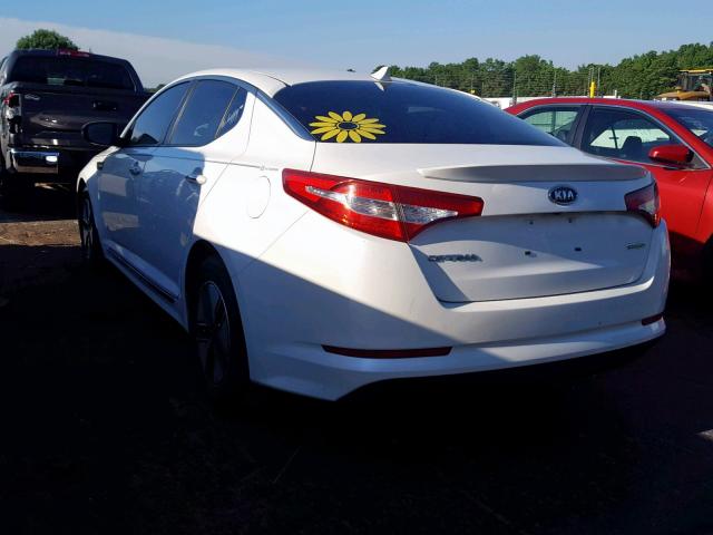 KNAGM4AD7C5011089 - 2012 KIA OPTIMA HYB WHITE photo 3