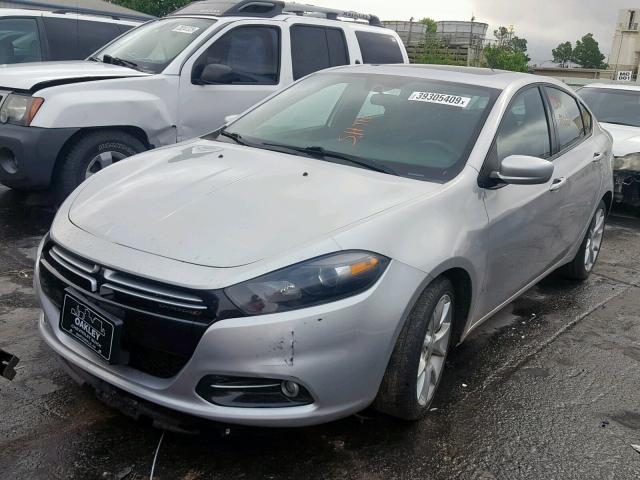 1C3CDFBA7DD269304 - 2013 DODGE DART SXT SILVER photo 2