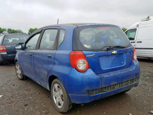 KL1TD6DE0AB054891 - 2010 CHEVROLET AVEO LS BLUE photo 3