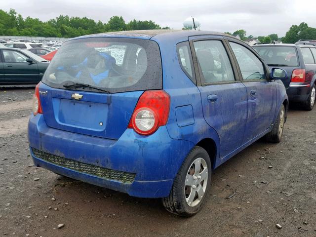 KL1TD6DE0AB054891 - 2010 CHEVROLET AVEO LS BLUE photo 4