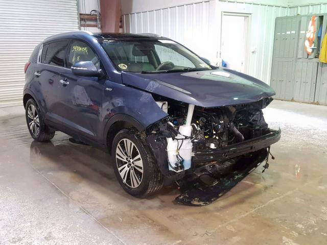 KNDPCCAC7E7639653 - 2014 KIA SPORTAGE E BLUE photo 1