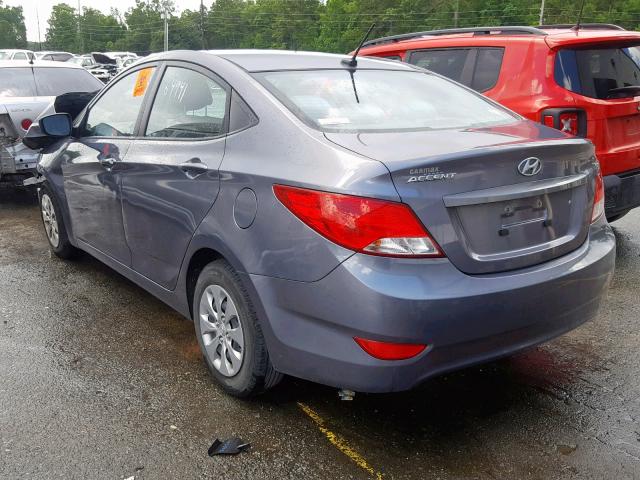 KMHCT4AE2GU985860 - 2016 HYUNDAI ACCENT SE GRAY photo 3