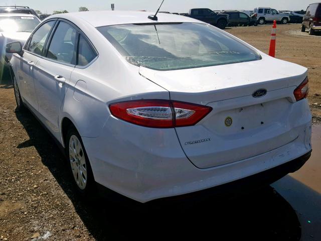 1FA6P0G74E5365998 - 2014 FORD FUSION S WHITE photo 3