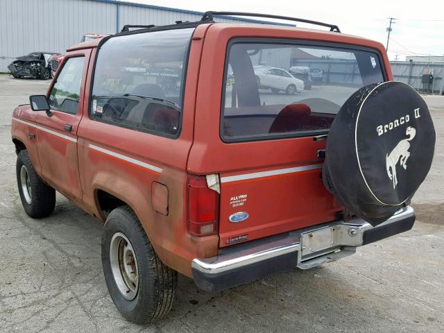 1FMCU12T3JUA68619 - 1988 FORD BRONCO II MAROON photo 3