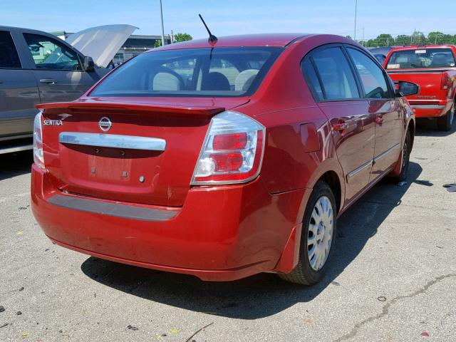 3N1AB6AP5CL640583 - 2012 NISSAN SENTRA 2.0 RED photo 4